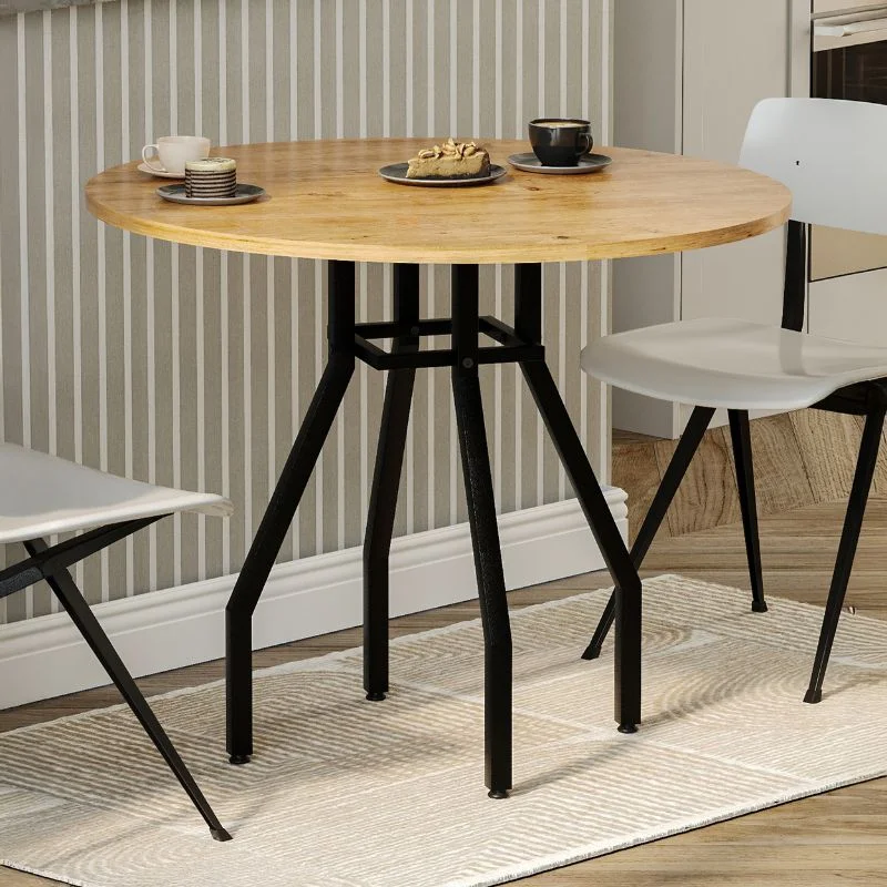Φωτογραφία προϊόντος: Τραπέζι Roma Megapap χρώμα pine oak Ø80x75εκ.