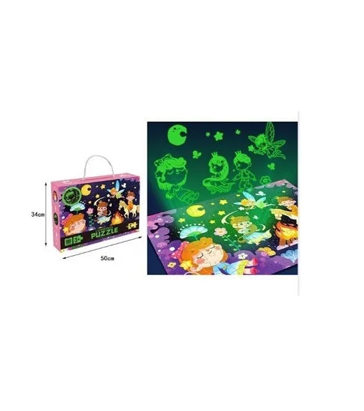 Φωτογραφία προϊόντος: OEM Παιδικό Puzzle 96pcs Puzzle fairies - Glow in the Dark 50x34cm. 96 pcs.-SDS-26755