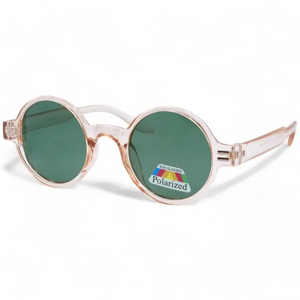 Φωτογραφία προϊόντος: OPTOSQUAD Unisex Γυαλιά Ηλίου Polarized Στρογγυλό με Διάφανο Ροζ Σκελετό και Πράσινο Φακό F6099241