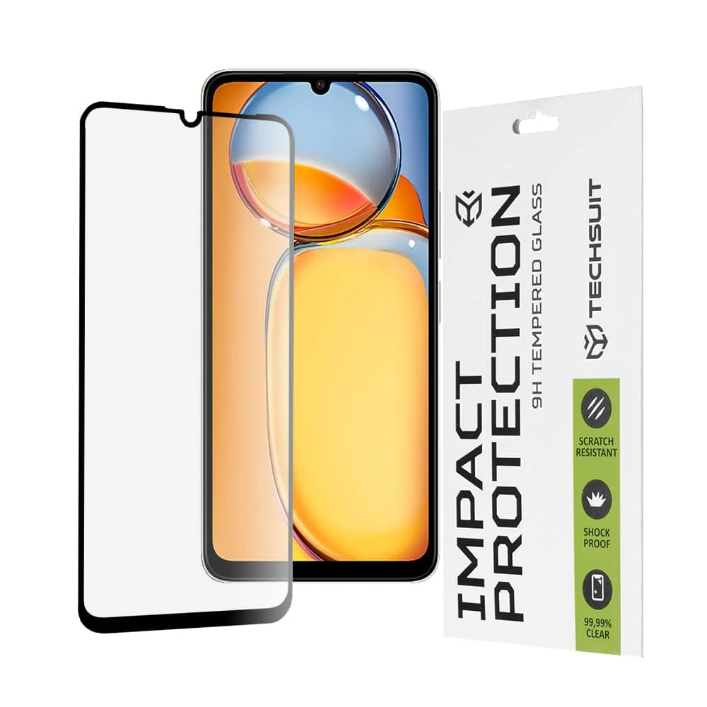 Φωτογραφία προϊόντος: Techsuit - 111D Full Cover / Full Glue Glass - Xiaomi Redmi 13C 4G / 13C 5G / Poco M6 / C65 - Black