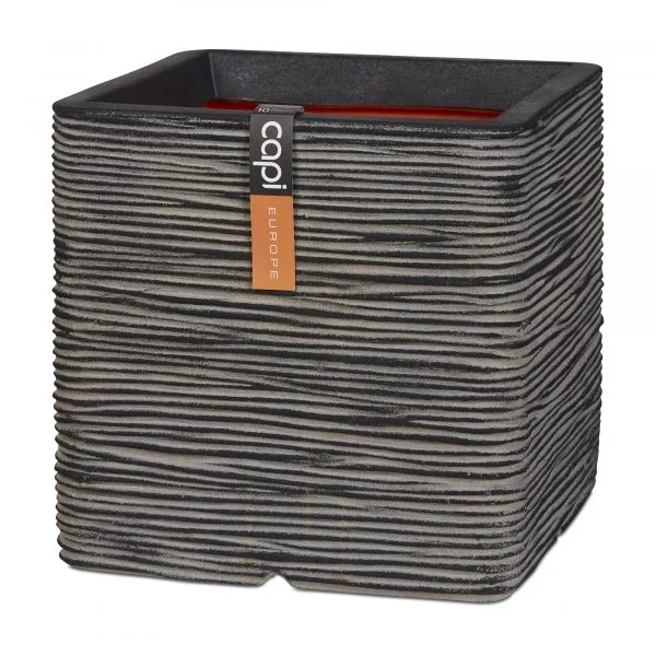 Φωτογραφία προϊόντος: Capi Planter square Rib 15x15x15 Black