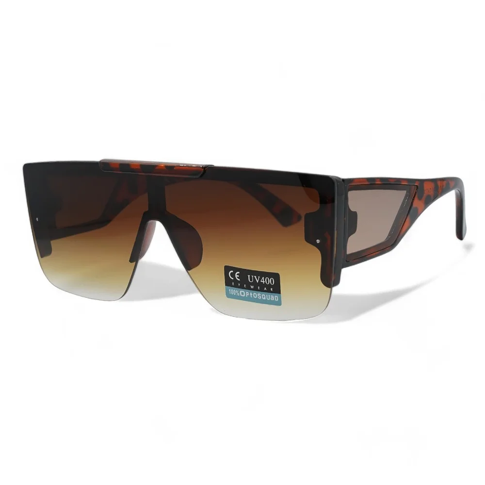 Φωτογραφία προϊόντος: OPTOSQUAD Unisex Γυαλιά Ηλίου UV400 Τετράγωνο με Καφέ Ταρταρούγα Σκελετό και Καφέ ντεγκραντέ Φακό 23474