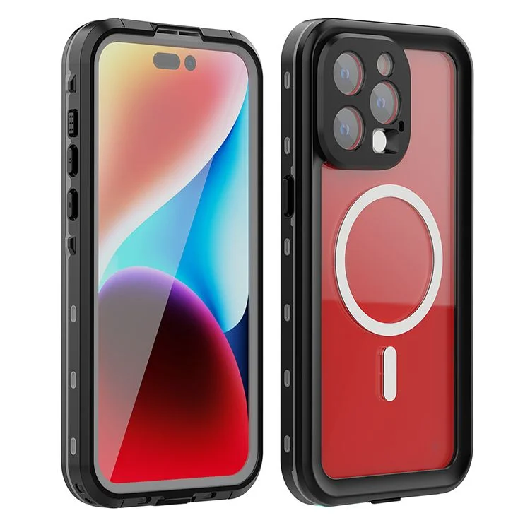 Φωτογραφία προϊόντος: . Waterproof case SHELLBOX DOT compatible with MagSafe for IPHONE 15 Pro Max black