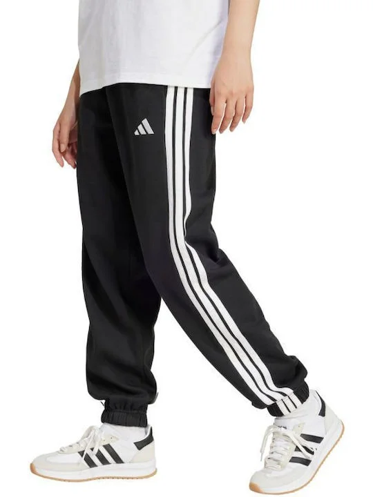 Φωτογραφία προϊόντος: Adidas Essentials 3-stripes Παντελόνι Φόρμας Fleece Μαύρο ΜΑΥΡΟ