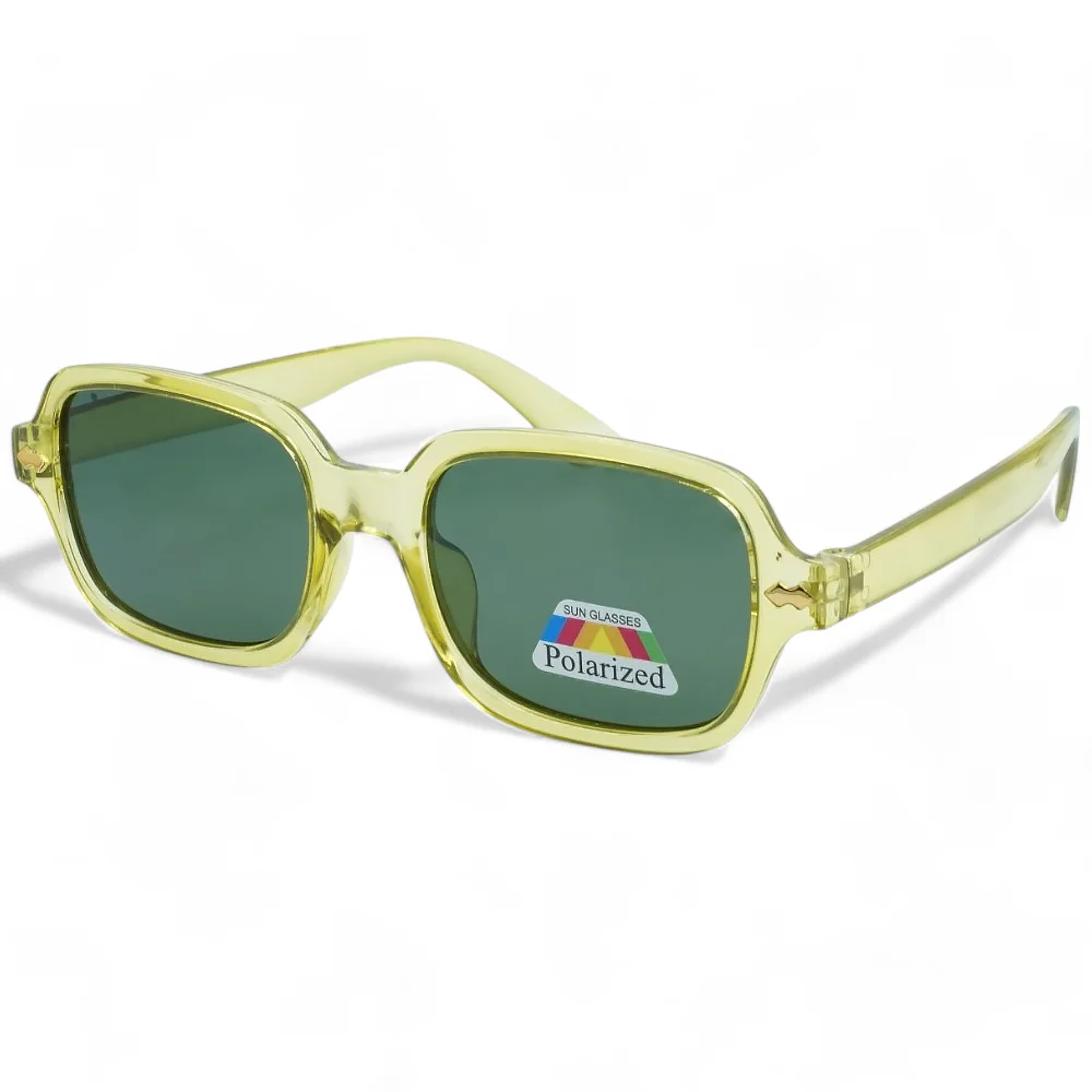 Φωτογραφία προϊόντος: OPTOSQUAD Unisex Γυαλιά Ηλίου Polarized Τετράγωνο με Διάφανο Κίτρινο Σκελετό και Πράσινο Φακό F6099191