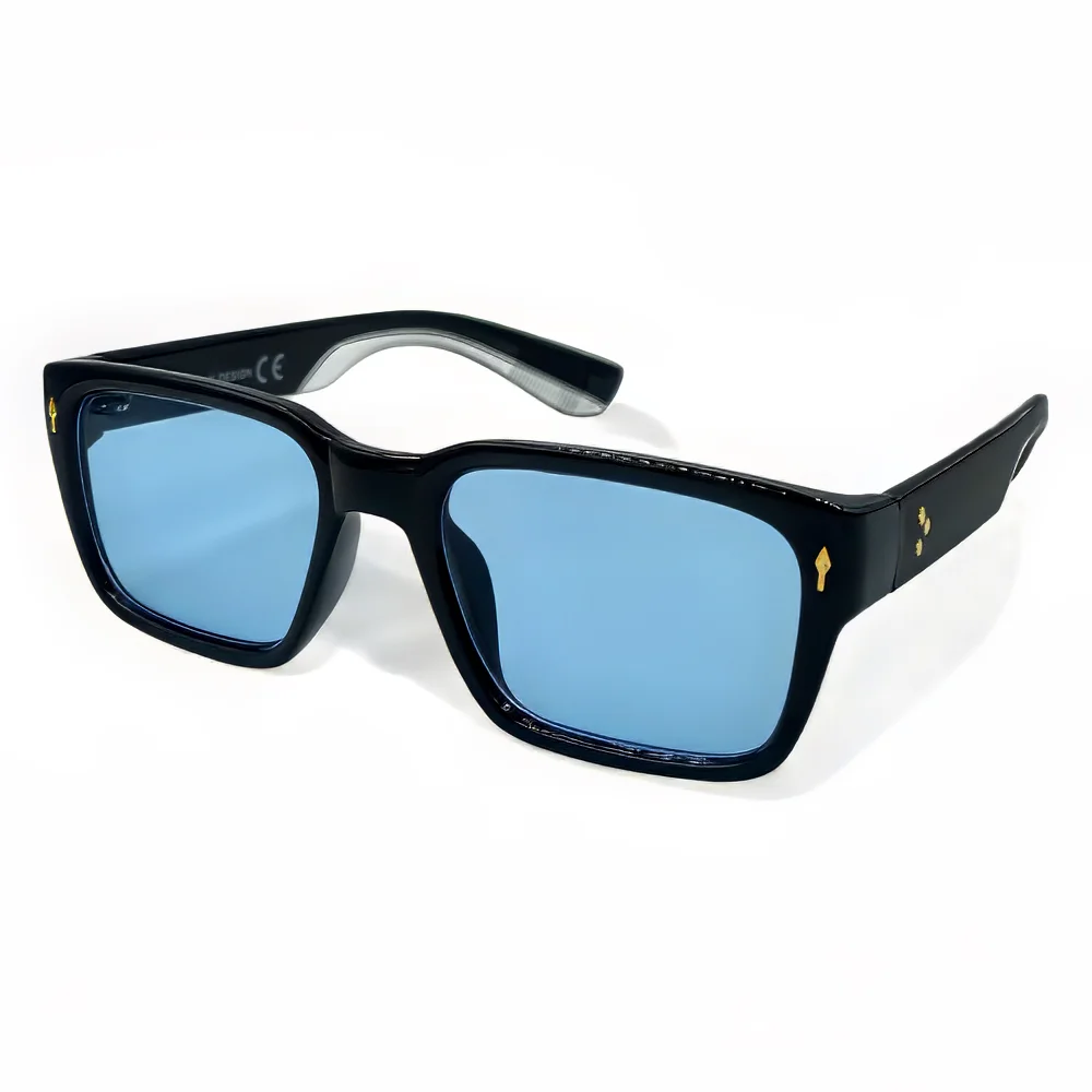 Φωτογραφία προϊόντος: OPTOSQUAD Unisex Γυαλιά Ηλίου UV400 Τετράγωνο με Μαύρο Σκελετό και Γαλάζιο Φακό 65074