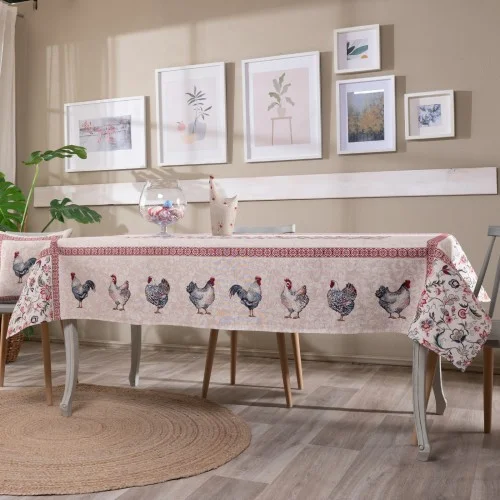 Φωτογραφία προϊόντος: Teoran Τραπεζομάντηλο Rooster - 140x140cm