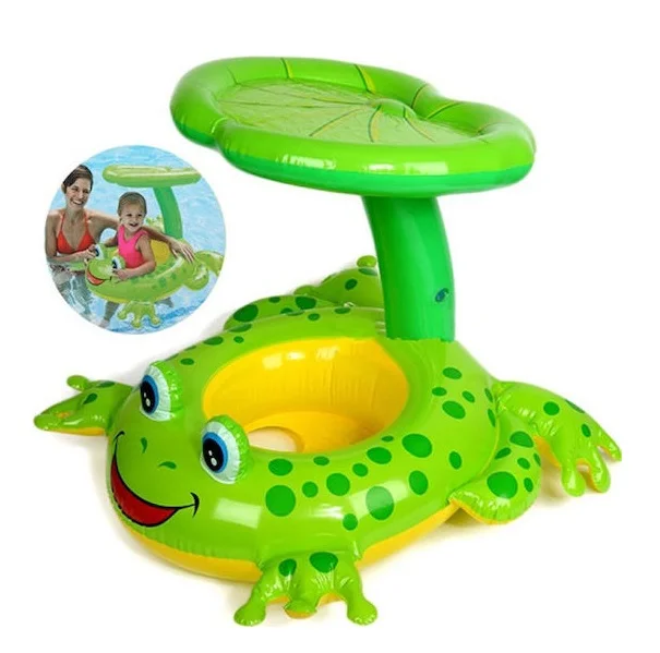 Φωτογραφία προϊόντος: OEM Βρεφικό Σωσίβιο Swimtrainer με Μήκος 70εκ. και Σκίαστρο για 6 Μηνών έως 3 Ετών Πράσινο 8251 05004FRG00GN Βάτραχος
