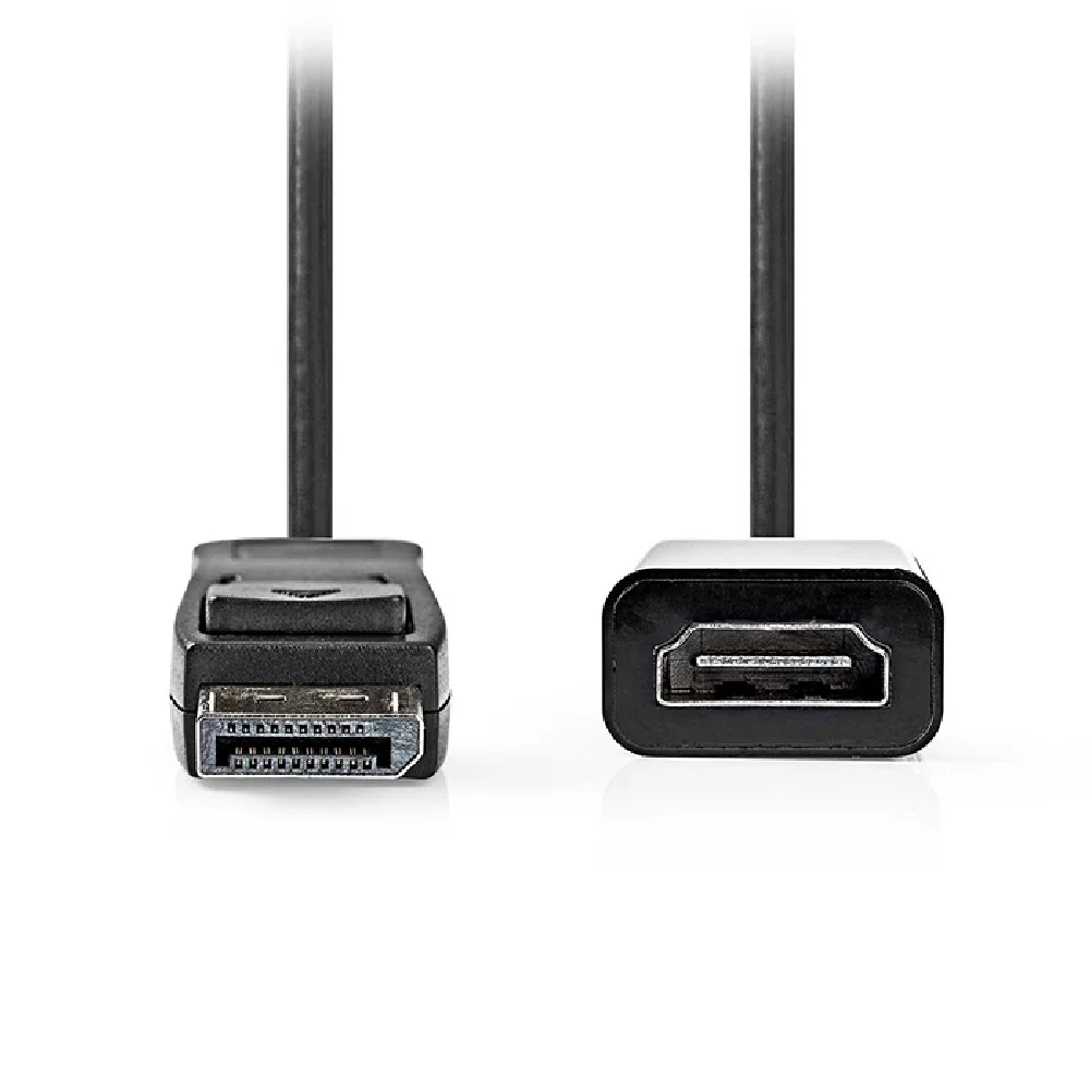 Φωτογραφία προϊόντος: ΚΑΛΩΔΙΟ DISPLAYPORT NEDIS TO DISPLAY PORT MALE CCGB37150BK02 0.20m