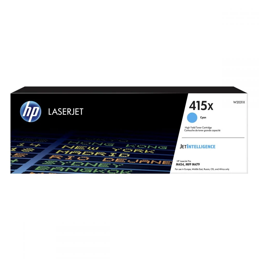 Φωτογραφία προϊόντος: Hewlett Packard HP 415X Cyan LaserJet Toner Cartridge W2031X - W2031X