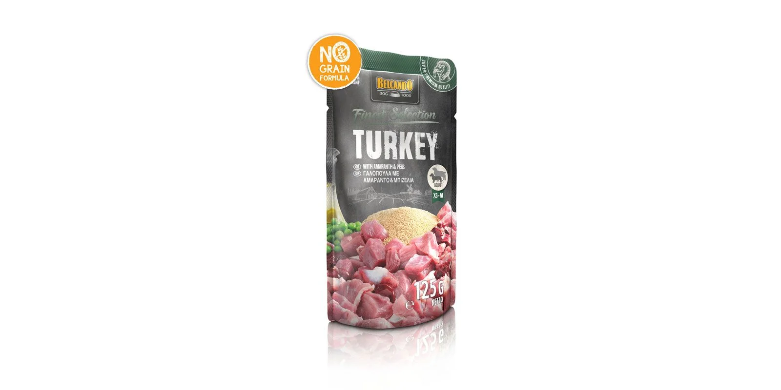 Φωτογραφία προϊόντος: Belcando Pouch Γαλοπούλα με Αμάραντο και Μπιζέλια 125g