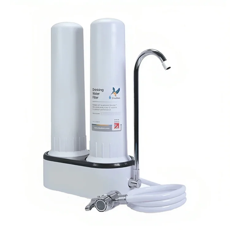 Φωτογραφία προϊόντος: Doulton HCP DUO Λευκή Διπλή Συσκευή Φίλτρου Νερού Άνω Πάγκου με Βρυσάκι