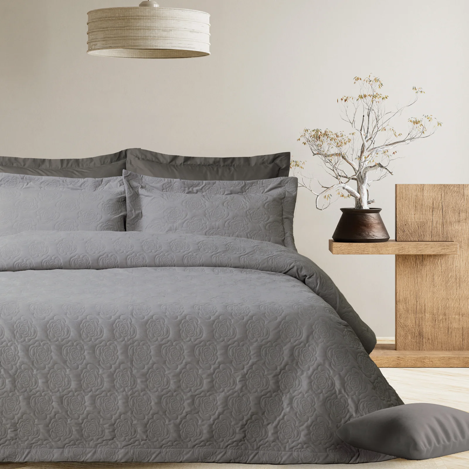 Φωτογραφία προϊόντος: Κουβερλί 240x250 King Size Happy Das Home 0287 Grey 100% Microfiber