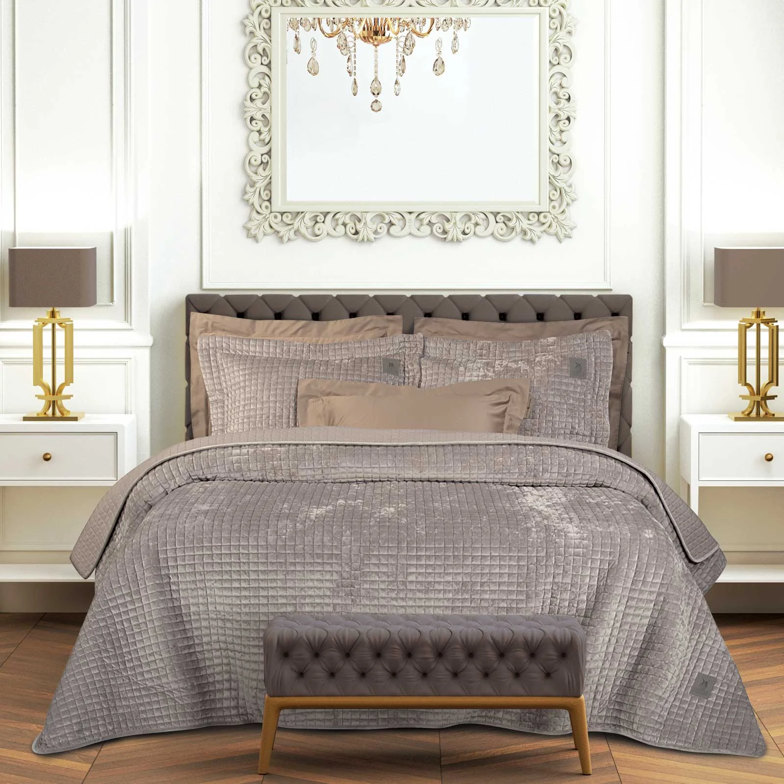 Φωτογραφία προϊόντος: Κουβερλί 240x250 King Size Classic Greenwich Polo Club 4432 Taupe 100% Microfiber