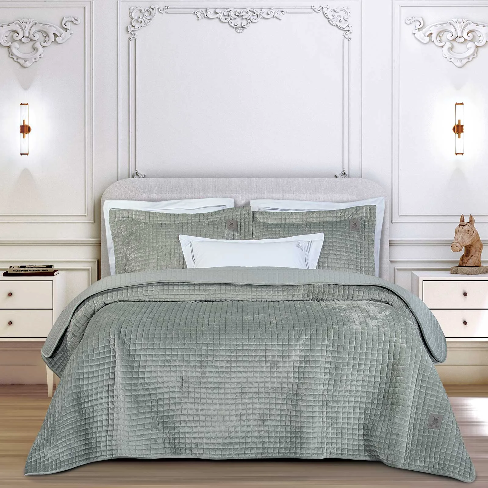 Φωτογραφία προϊόντος: Κουβερλί 240x250 King Size Classic Greenwich Polo Club 4430 Sage Green 100% Microfiber