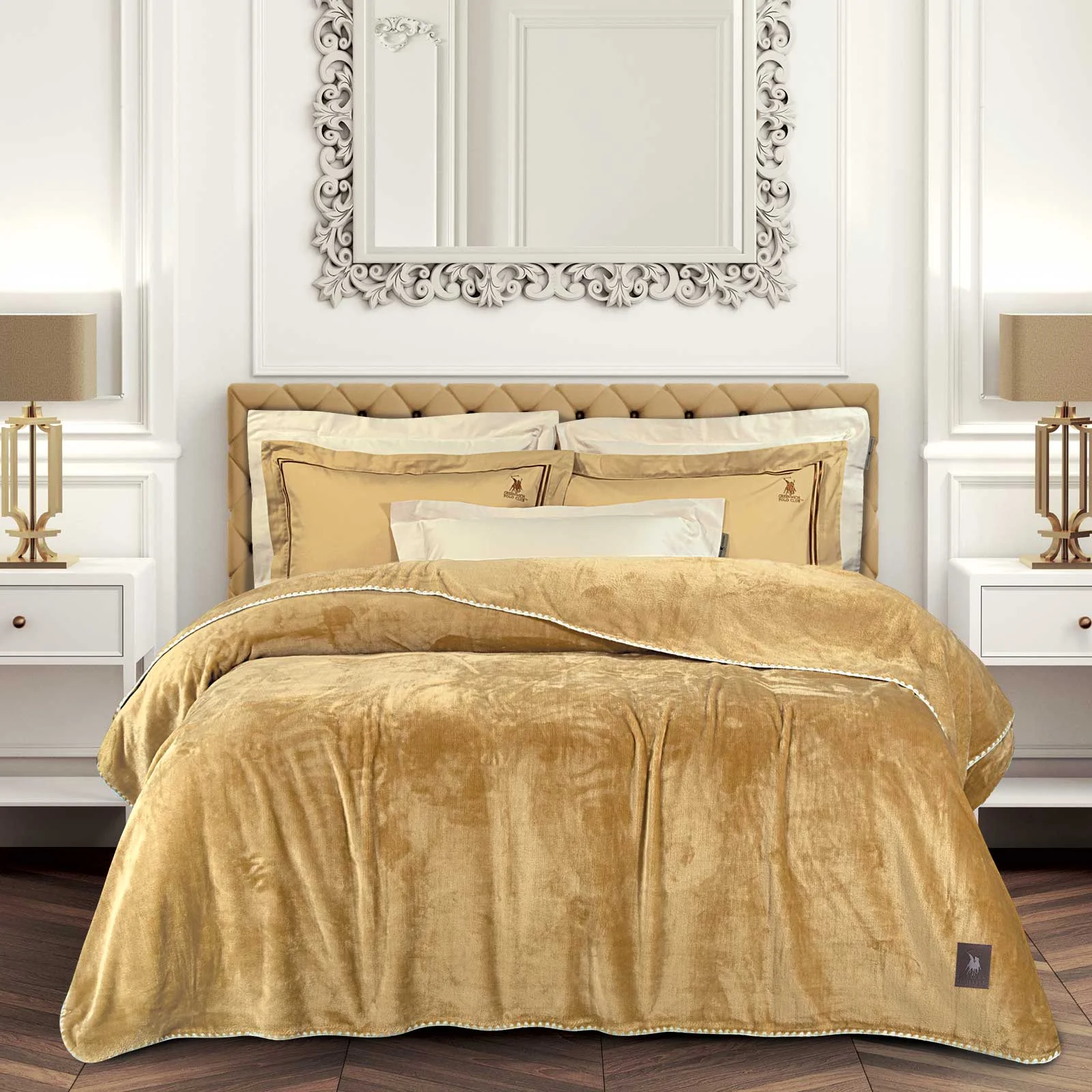 Φωτογραφία προϊόντος: Κουβέρτα 170x240 Μονή 320gsm Fleece Essential Greenwich Polo Club 4441 Ochre 100% Πολυέστερ