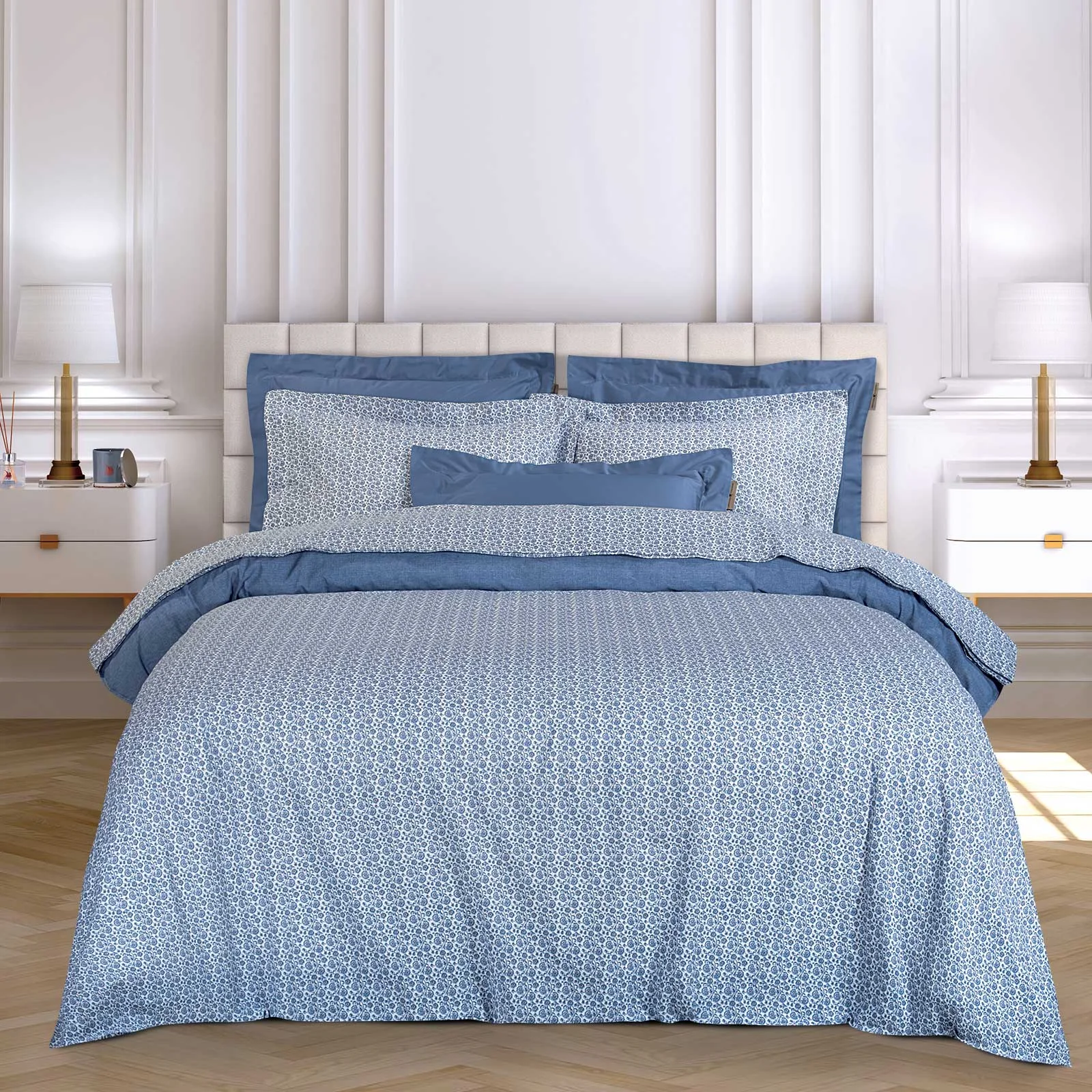 Φωτογραφία προϊόντος: Σετ Σεντόνια 240x260 Υπέρδιπλα Essential Greenwich Polo Club 2372 Royal Blue 100% βαμβακερόΧωρίς Λάστιχο
