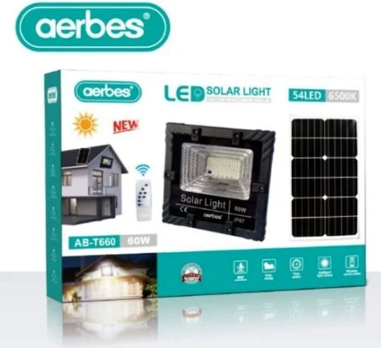 Φωτογραφία προϊόντος: Aerbes Wall Mounted Solar Light 60W with Photocell and Remote Control IP67 28cmx6.5cmx19cmcm 81010TYU00BK