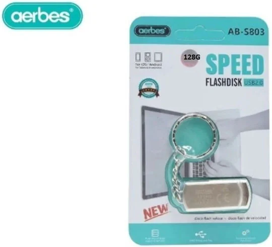Φωτογραφία προϊόντος: Aerbes AB-S803 128GB USB 2.0 Stick Ασημί