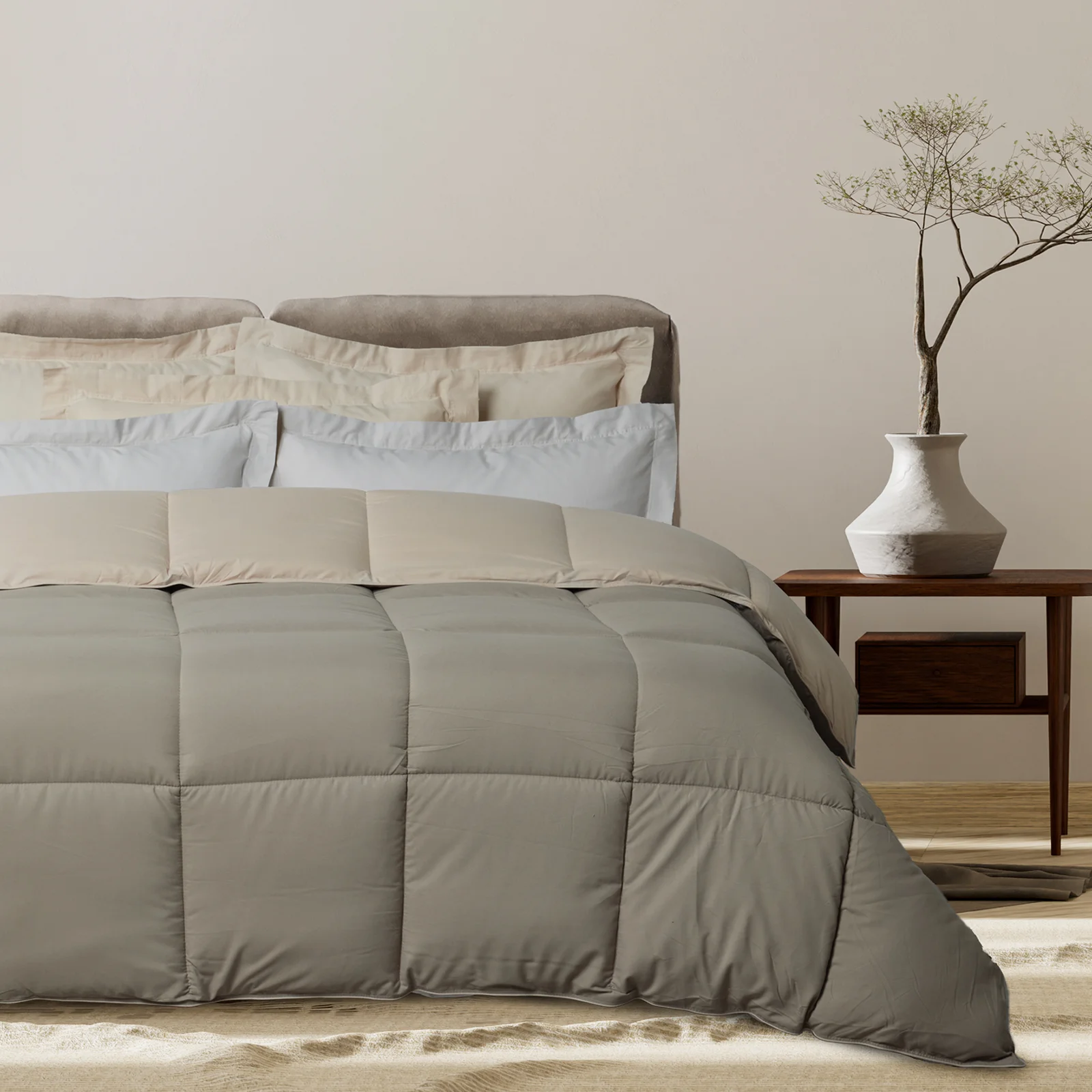 Φωτογραφία προϊόντος: Πάπλωμα 160x220 Μονό Happy Das Home Micro 9692 Taupe 100% Microfiber