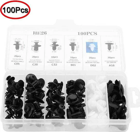 Φωτογραφία προϊόντος: Rchang Push Retainer Clips Kit 100pcs