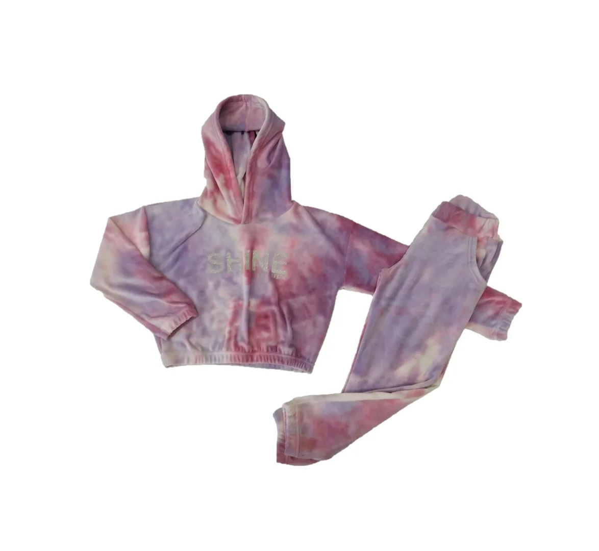 Φωτογραφία προϊόντος: Spark Sportswear Παιδικό Σετ Φόρμα Tie-Dye Βελουτέ ροζ/ μωβ 7485
