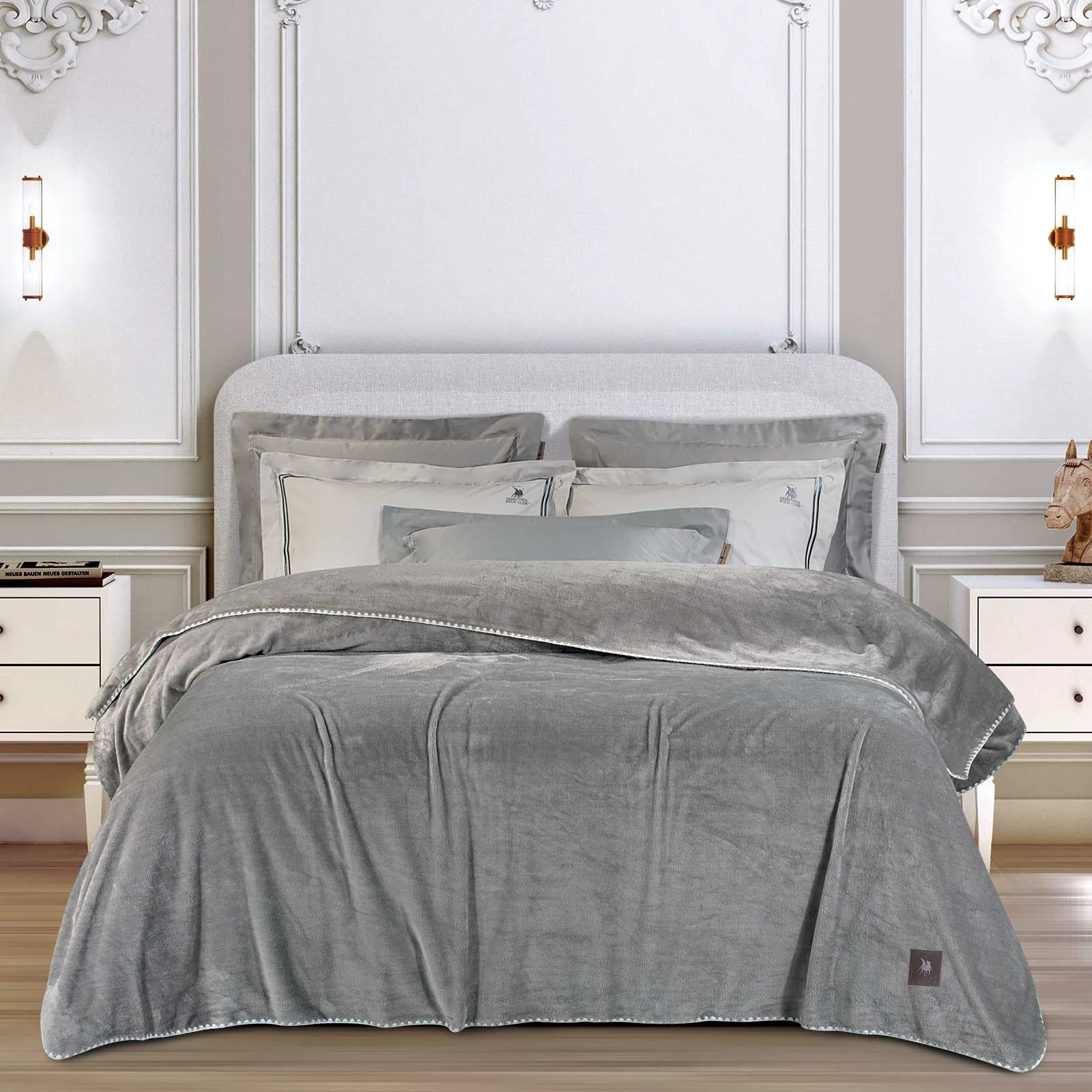 Φωτογραφία προϊόντος: Κουβέρτα 170x240 Μονή 320gsm Fleece Essential Greenwich Polo Club 4439 Grey 100% Πολυέστερ