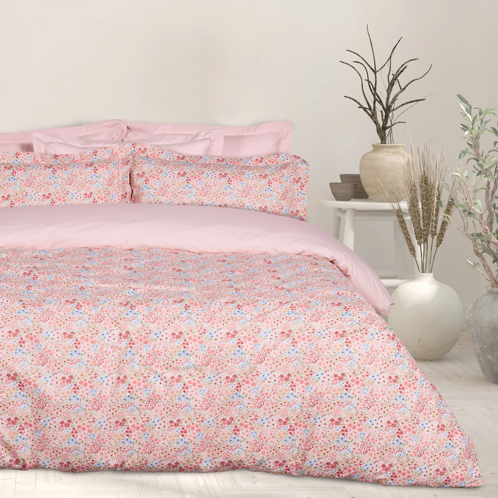 Φωτογραφία προϊόντος: Σετ Σεντόνια 170x260 Μονά Happy Das Home 9671 Pink-Salmon 100% βαμβακερόΧωρίς Λάστιχο