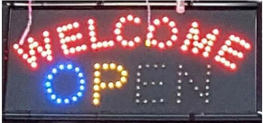 Φωτογραφία προϊόντος: Welcome Open Πινακίδα LED με Κίνηση Μονής Όψης 50x26cm 23605192