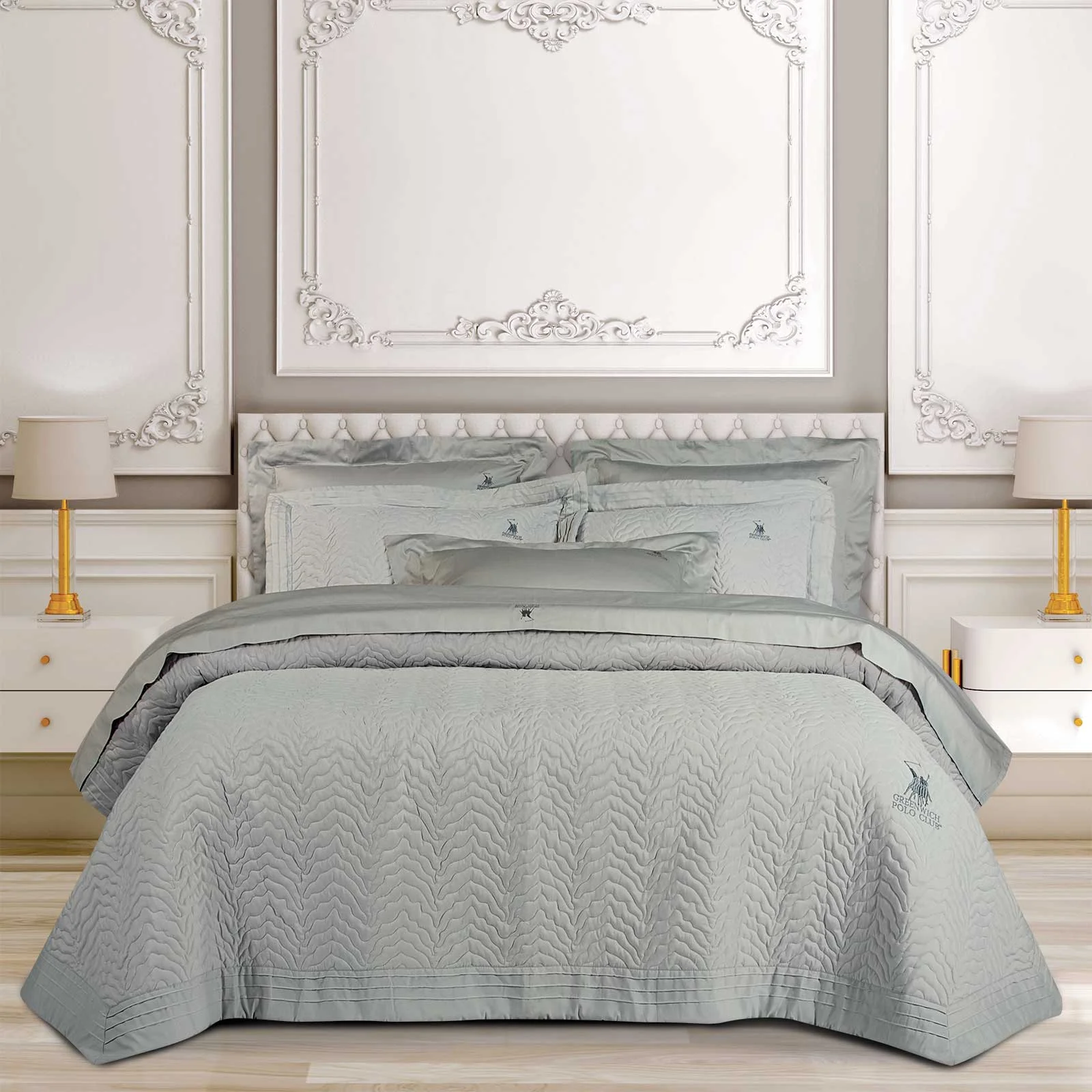 Φωτογραφία προϊόντος: Κουβερλί 240x250 King Size Classic Greenwich Polo Club 2353 Grey 100% Microfiber
