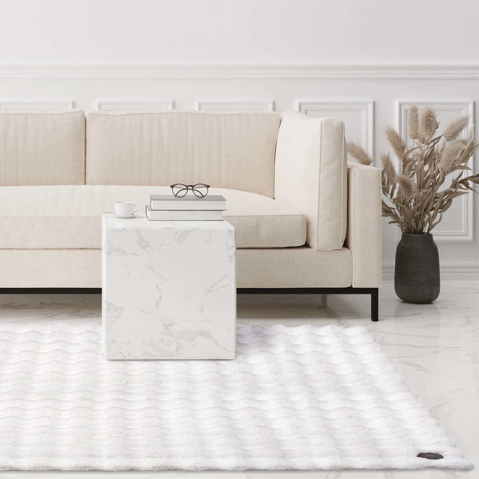 Φωτογραφία προϊόντος: Χαλί 150x200 Faux Fur Essential Greenwich Polo Club 3111 White 100% Πολυέστερ
