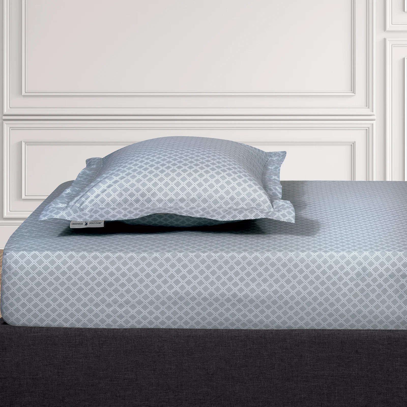 Φωτογραφία προϊόντος: Σεντόνι King Size 180x200+35 Loft Greenwich Polo Club 2510 Γκρι Με Λάστιχο70% Βαμβάκι-30% Πολυέστερ