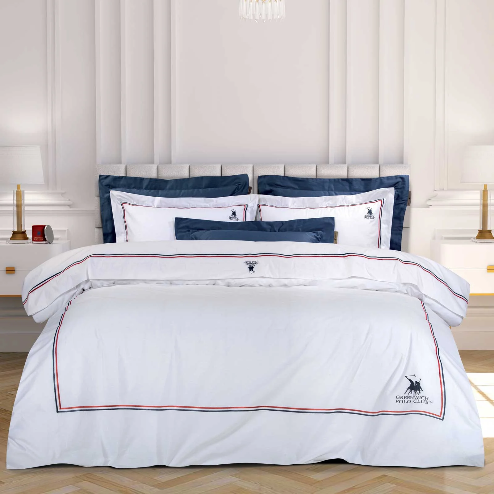 Φωτογραφία προϊόντος: Σετ Σεντόνια 270x280 King Size Classic Greenwich Polo Club 2173 Λευκό 100% βαμβακερό