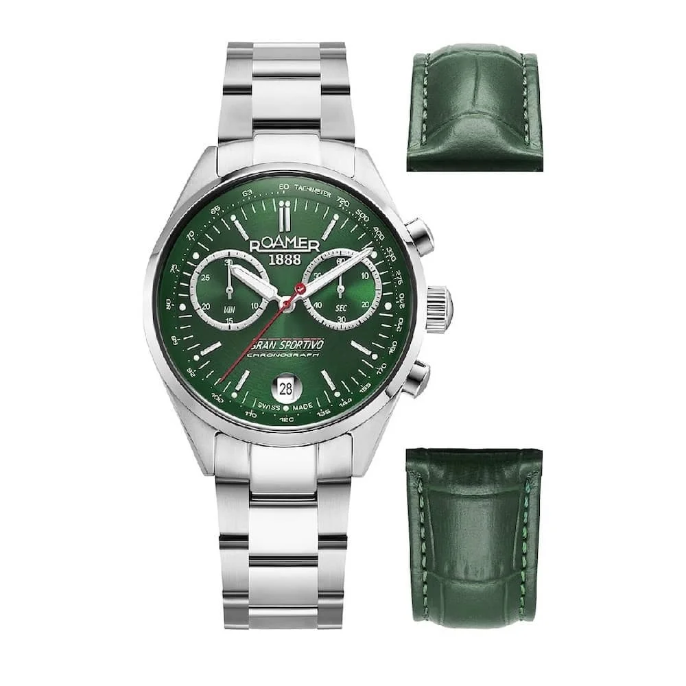 Φωτογραφία προϊόντος: ROAMER Gran Sportivo Chronograph Box Men's Watch Silver Stainless Steel Bracelet 978818-41-75-20