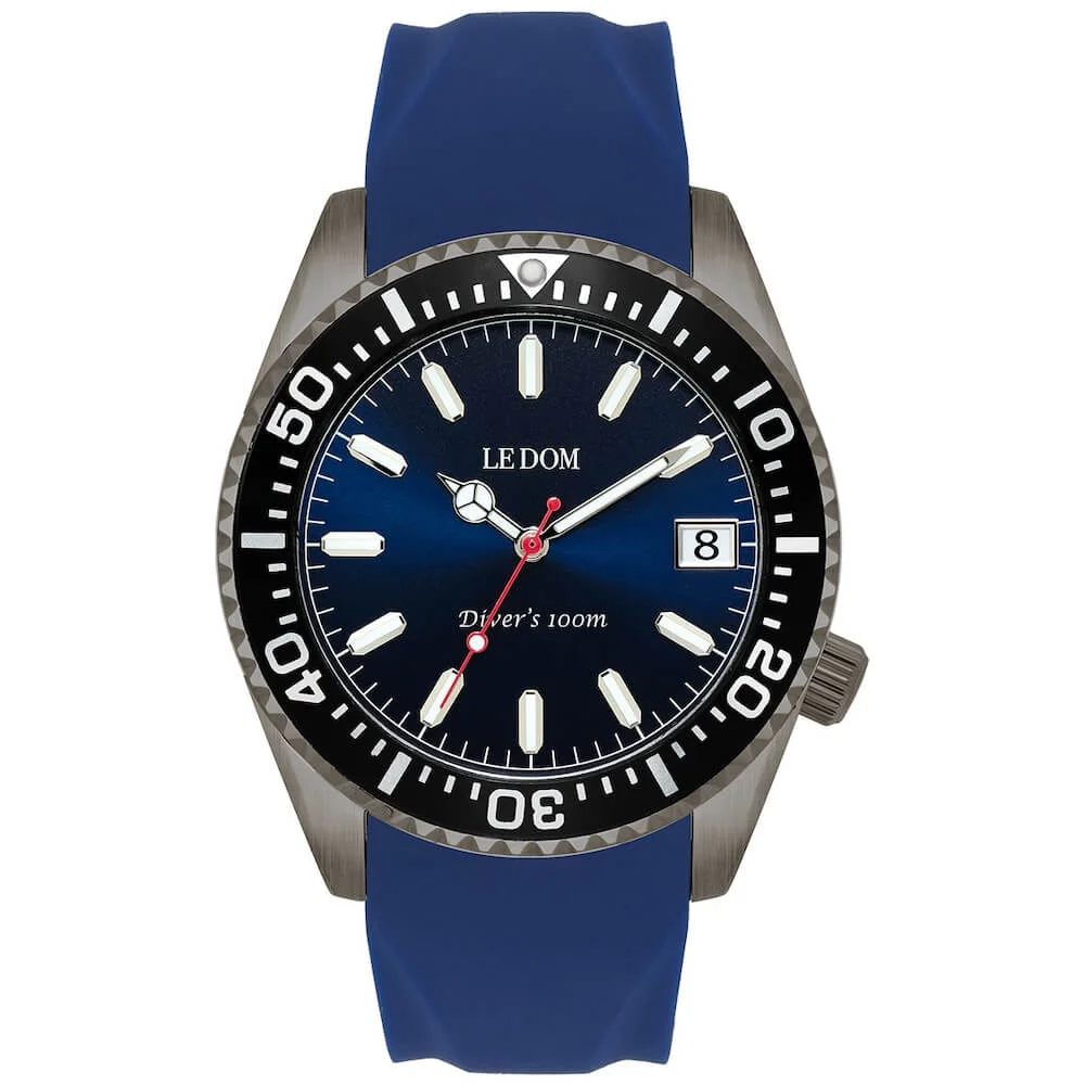 Φωτογραφία προϊόντος: Le Dom Divers, Men's Watch, Blue Silicone Strap LD.1490-5