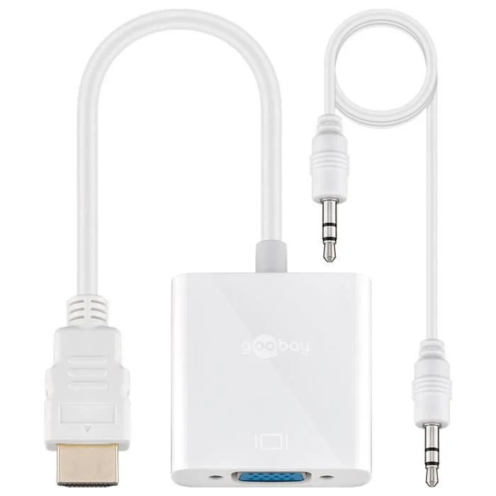 Φωτογραφία προϊόντος: GOOBAY Μετατροπέας HDMI σε VGA και 3,5mm jack για ήχο, με καλώδιο 0.15m