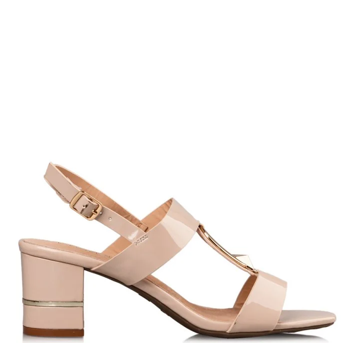 Φωτογραφία προϊόντος: ΓΥΝΑΙΚΕΙΑ ΠΕΔΙΛΑ MID HEEL SANDALS MISS NV NUDE