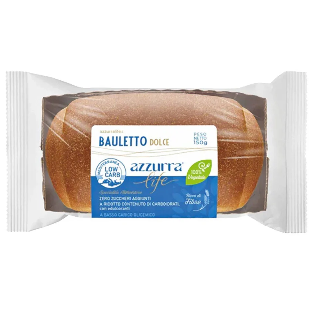 Φωτογραφία προϊόντος: Ψωμί Brioche Bauletto Dolce με Φυτικές Ίνες & Πρωτεΐνη Low Carb Vegan Azzurra Life 150g