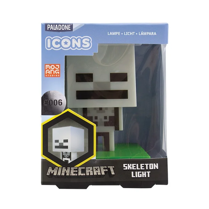 Φωτογραφία προϊόντος: PALADONE Φωτιστικό MINECRAFT Skeleton Icon Οικολογικό πλαστικό BDP Γκρι Minecraft 2 Μπαταρίες AAΑ