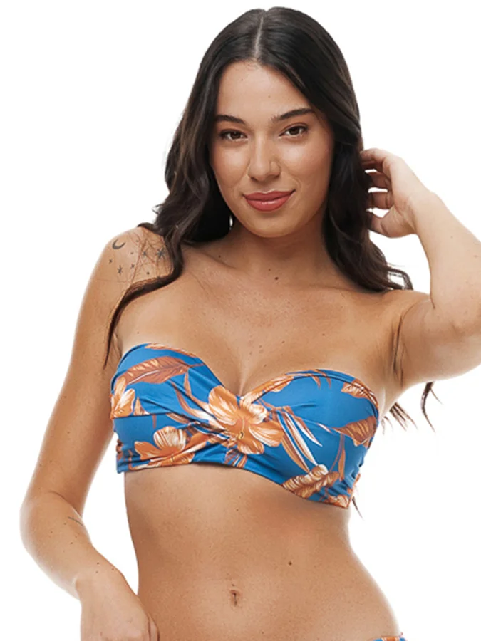 Φωτογραφία προϊόντος: Floral τοπ μαγιό strapless Bluepoint