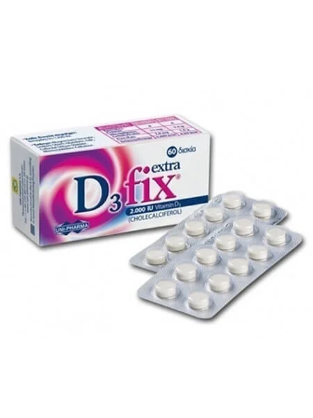 Φωτογραφία προϊόντος: Unipharma D3 Fix Extra 2.000 IU Vitamin D3 60 Δισκία