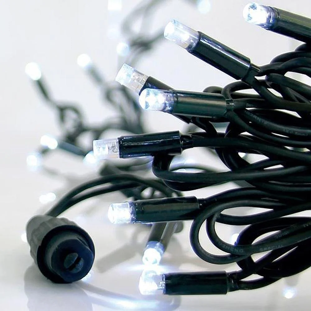 Φωτογραφία προϊόντος: Eurolamp 100 LED Επέκταση Ως 9 Χωρίς Μετασχηματιστή Πράσινο Καλώδιο Λευκό Φως IP65