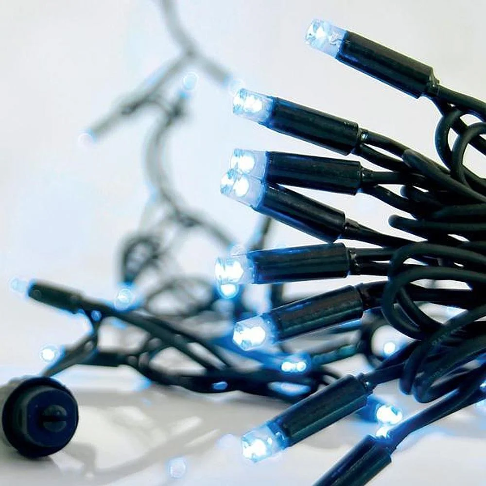 Φωτογραφία προϊόντος: Eurolamp 100 LED Επέκταση Έως 9 Χωρίς Μετασχηματιστή Πράσινο Καλώδιο Μπλε Φως IP65