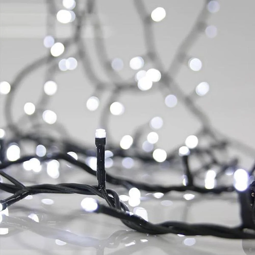 Φωτογραφία προϊόντος: Eurolamp 1200 LED Σταθερό Με Μετασχηματιστή Προέκταση 300cm Πράσινο Καλώδιο Λευκό Φως IP44