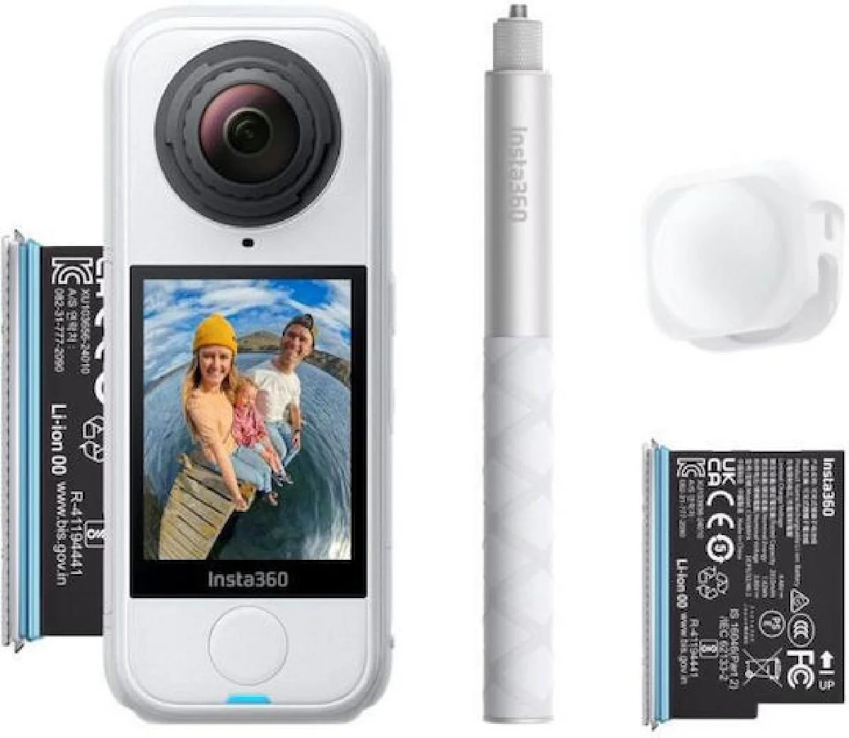 Φωτογραφία προϊόντος: Insta360 X4 Air Starter Bundle White - Lightweight 8K 360 AI Act Cam Selfie stick,2xbattery,lens cap