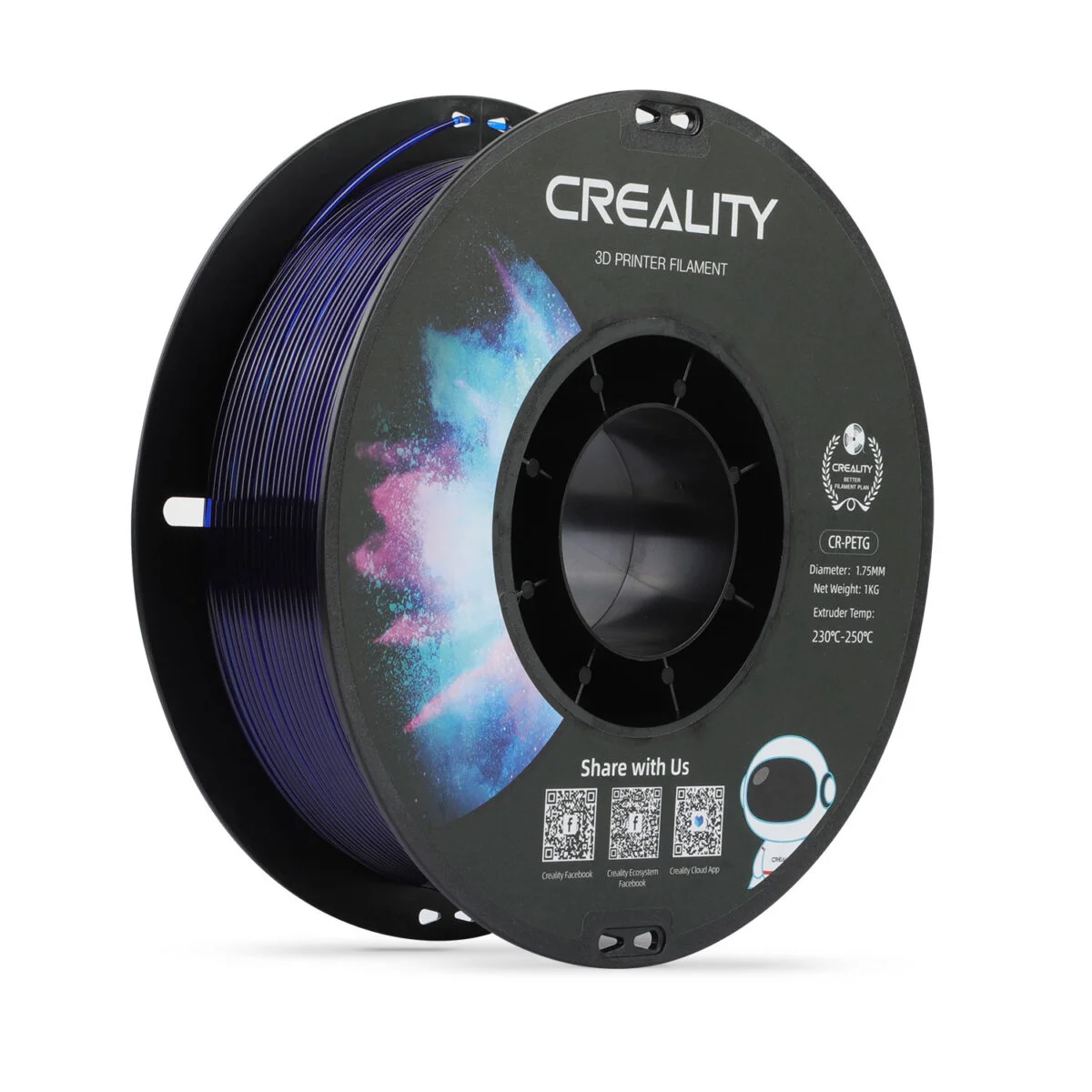 Φωτογραφία προϊόντος: CR-PETG Filament Creality (Transparent blue)