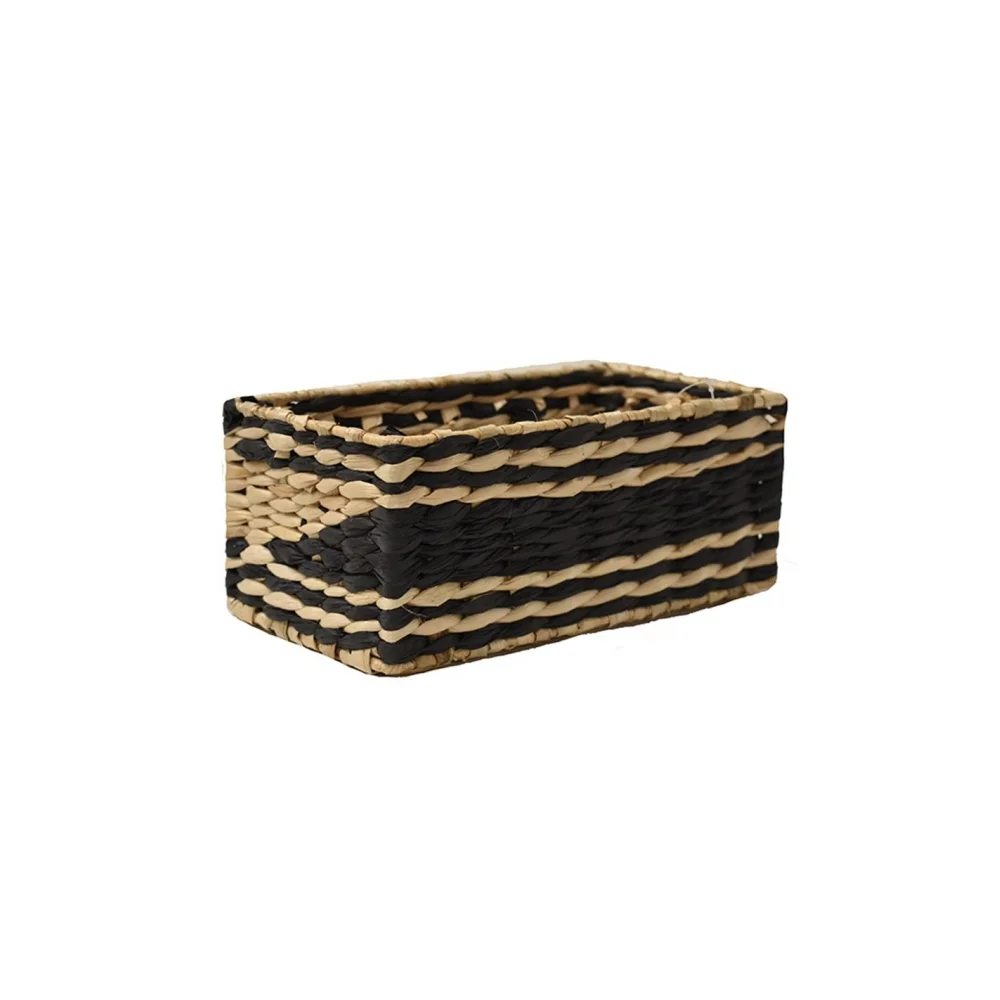 Φωτογραφία προϊόντος: Plastona Καλάθι ψάθινο black rush 26X13X10