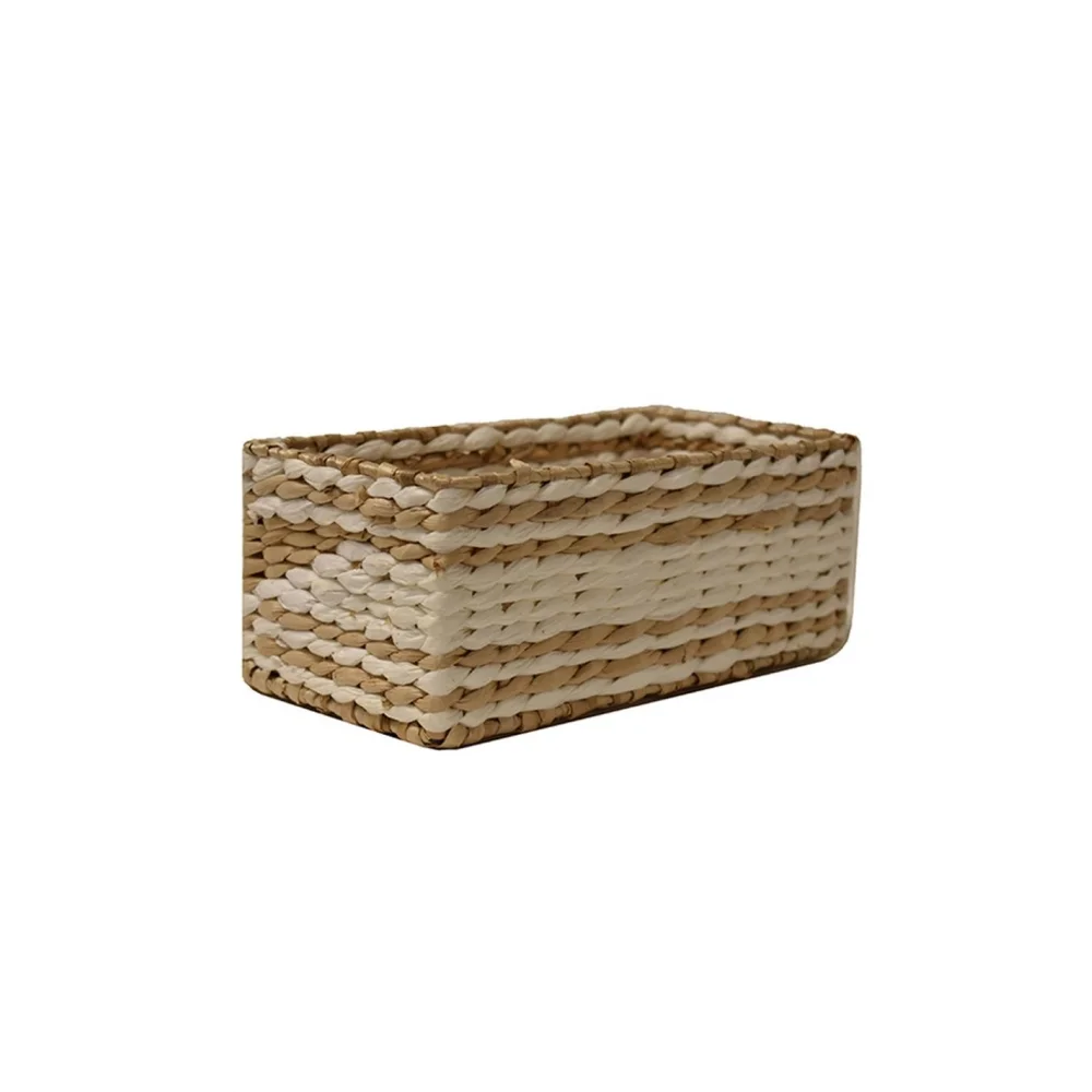 Φωτογραφία προϊόντος: Plastona Καλάθι ψάθινο white rush 26X13X10