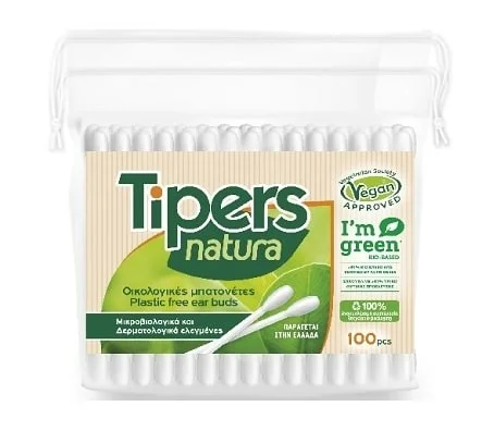 Φωτογραφία προϊόντος: Tipers Natural Ear Buds 100τμχ