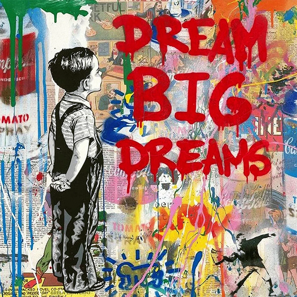 Φωτογραφία προϊόντος: Πίνακας σε καμβά Dream Big street art